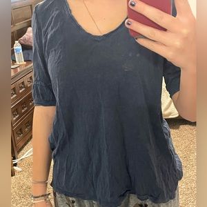 Size small, blue, Anthropology t-shirt.